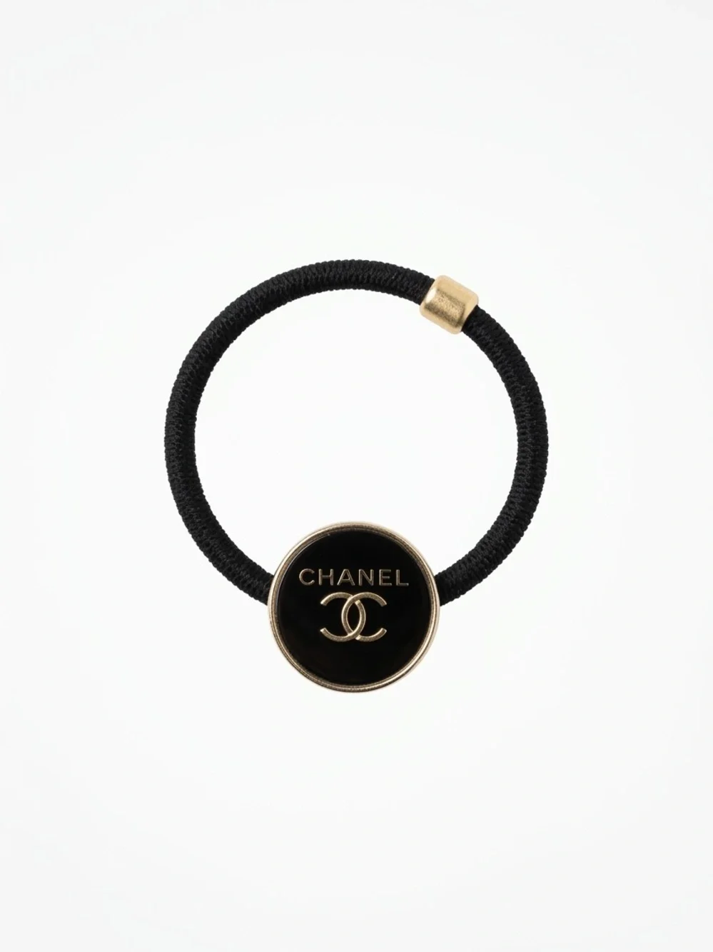 Black and Gold Logo Elastic Bracelet
